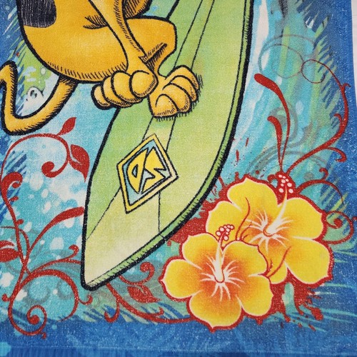 Surfin' Scooby Doo Beach Towel Hawaiian Flower Floral Surf Board Swim 2009 ocean - Picture 4 of 6