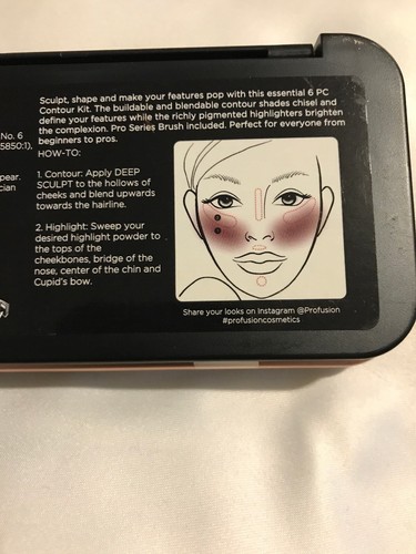 NEW! Profusion Contour Make Up Case 5 Color + Brush - Picture 8 of 8