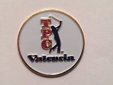 Vintage Rare TPC Valencia 1" Flat Coin Style Golf Marker - A Beauty