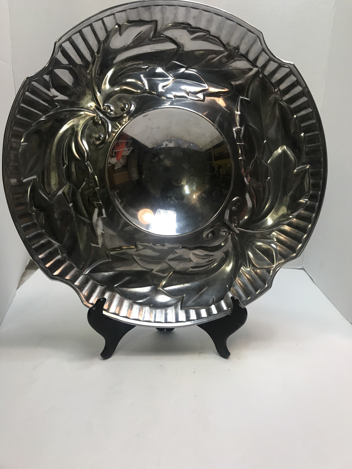 Wilton Armetale Acanthus Chip and Dip Metal Bowl Platter eBay