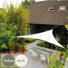 Tenda a Vela Parasole Ombreggiante Sole Telo Ombra Triangolare da Giardino 230g