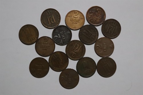 🧠🇳🇴 NORWAY DENMARK 2 ORE OLD COINS COLLECTION B53 CC28 - Picture 2 of 4