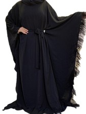 Abaya Muslim Women Batwing Sleeve Kaftan Maxi Dress Dubai Moroccan Ramadan Robe