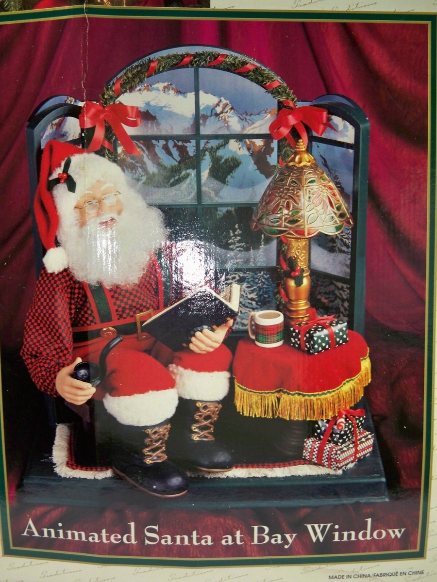 Holiday Creations Musical Lighted Animated Santa at the Bay Window