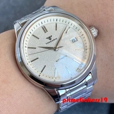 Tandorio Stainless Steel Automatic NH35 Men Watch 20BAR Date Domed Sapphire Lume