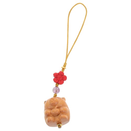 Sandalwood Hanging Decoration Key Chain Wristband Kapibala Lanyard Strap - 第 10/12 張圖片