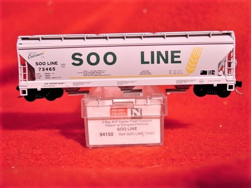 Tolva cubierta MTL 94150 SOO LINE 'WHEAT' 3 bahías ACF #73465 'NUEVA' ESCALA N | Zustand: New