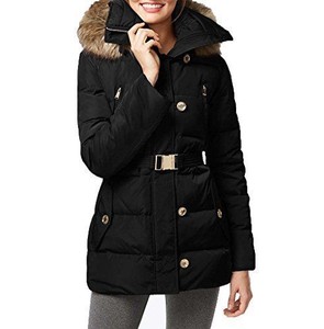 michael kors fur trim hooded down coat