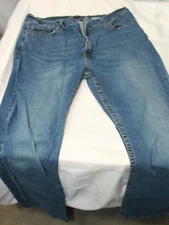 George Mens Blue Denim Straight Leg Boot Cut Jeans/Pants Size 36 x 32