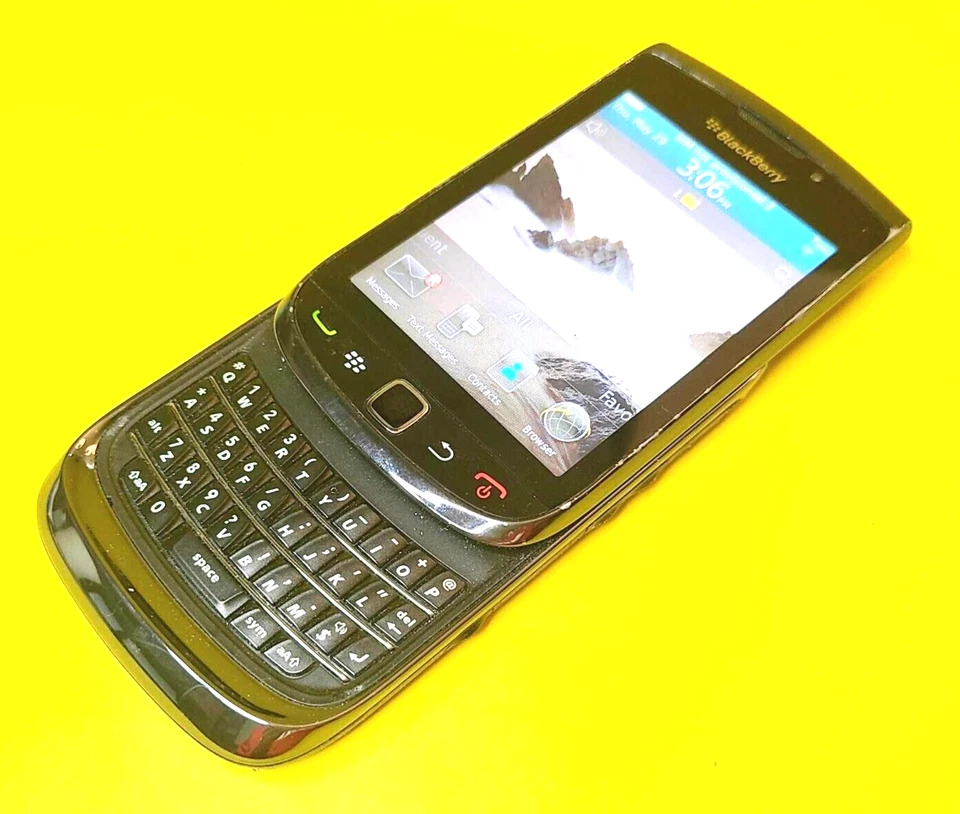 100% WORKING & UNLOCKED BLACKBERRY TORCH 9800 SLIDER QWERTY TOUCH RIM CELL PHONE - Image 3 of 4