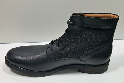Modern Vintage Jayden Black Leather &amp; Textile Boots Sz. 10.5 Men's $325 eBay