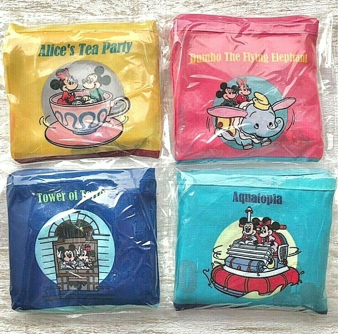 Tokyo Disney Capsule Toy Eco Bag 4 Types Set Japan NEW Toot Bag