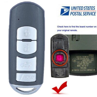 Replacement 4 Button Remote Key Fob Shell Case for Mazda 3 6 2014-2018 SKE13D-01
