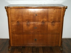 Biedermeier 3 Schuben Nussbaum Kommode Zum Aufarbeiten Mit Xbrcoed