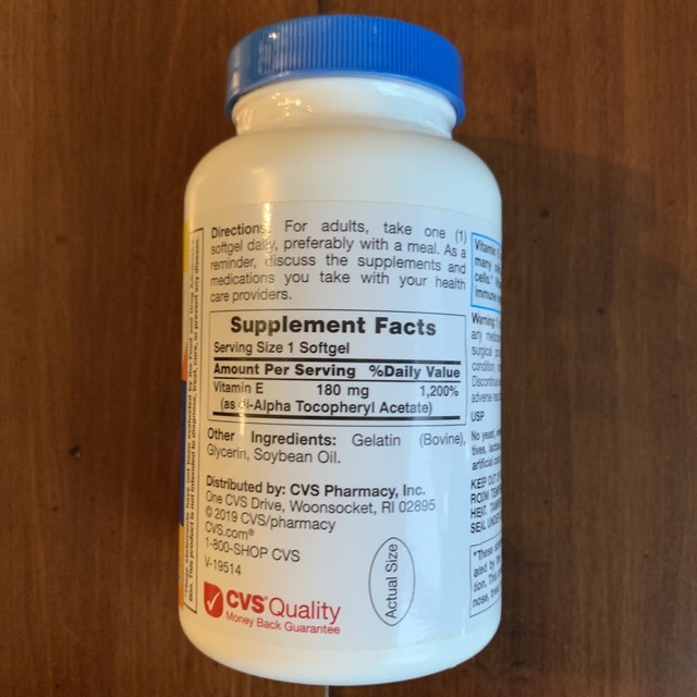 CVS Vitamin E 400 IU Softgels 200ct Exp 5/20 for sale online eBay