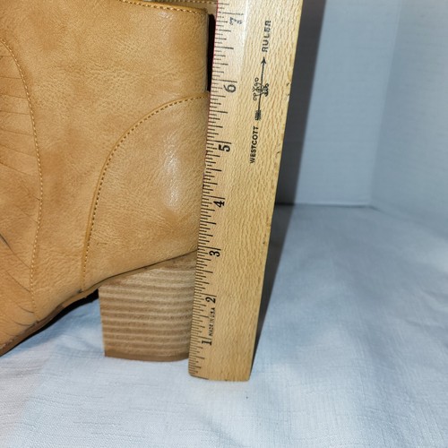 Beast Fashion Buckle Alina Ankle Boots Womens Sz 7 Shoes Heel Side Zip NEW FLAW - Picture 17 of 19