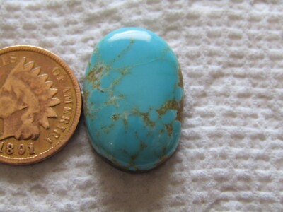 King's Manassa Turquoise 15 carat Cabochon American Blue Green Cab Lick Skillet