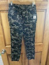 Hurley Boy's Performance Cotton Twill Jogger Green Camo Size Large
