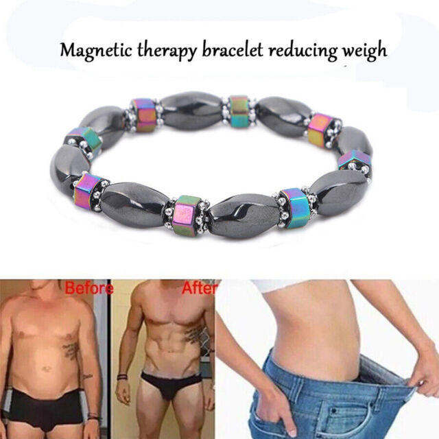 Magnetic Healing Bracelet Hematite Unique Bead Arthritis Pain Relief Weight Loss