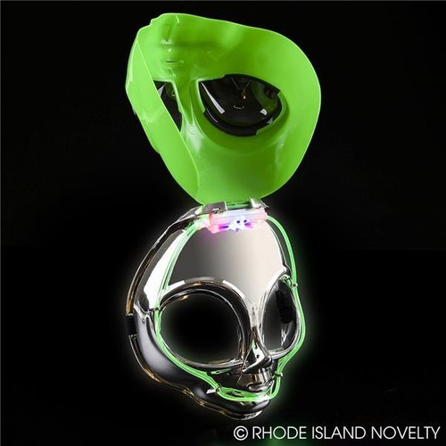 Light Up Alien Mask - Halloween Costume Fun Play -QTY DISCOUNTS - FREE GIFT - Picture 4 of 7