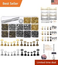 Complete Leather Rivet Kit: 480 Sets in 4 Colors 3 Sizes for Creative Projects