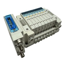 SMC 8 Station Manifold w/ 8x SY3201-5U1 Solen...