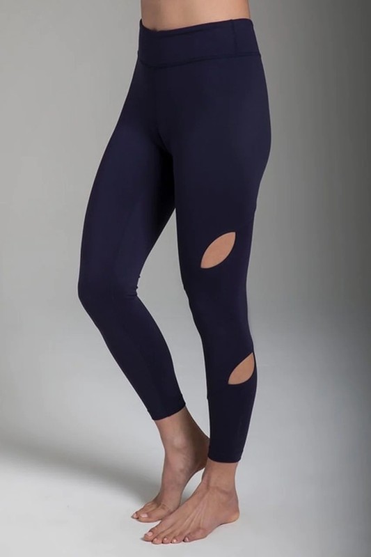 Kiragrace Blue Ankle Leggings Seva Tiffany Cruikshank XS Cut Out Kira Grace High