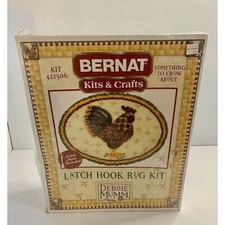 Bernat Debbie Mumm Latch Hook Rug Kit Something To Crow About Rooster New READ