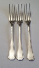 3 FOURCHETTES ENTREMET CHRISTOFLE MODELE AMERICA METAL ARGENTE -