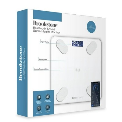 Brookstone Bluetooth smart scale health monitor (Open Box) Damaged box