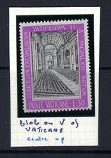 Vatican City 1962 Ecum. Council 30L- Printing Flaw- Blob on V & Misplaced Centre