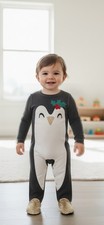 NWT Penguin Footie Pajamas Infant Size 18 Months Comfortable Snap Closure