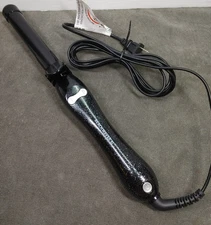 Beachwaver B1 BW16H2 Rotating Curling Rod Iron Black Glitter Hair Tool Waves