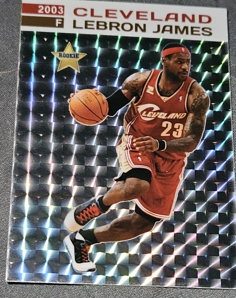 2003-04 Lebron James Rookie Holo Adhesivo Tarjeta RC Pegatina Prisma! ¡¡Nuevo!!! Foto 3 de 4
