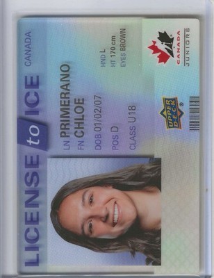 2025 Team Canada Juniors License To Ice Chloe Primerano LI-23