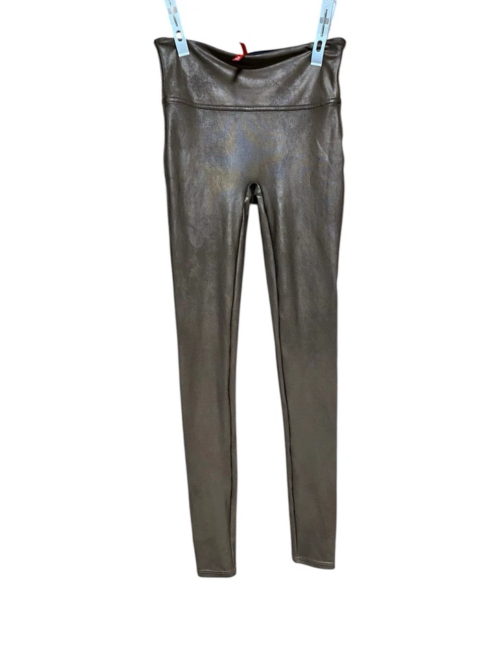 Spanx Faux Leather Leggings - BROWN - SZ XS - EUC (STYLE 2437) - Image 2 of 4