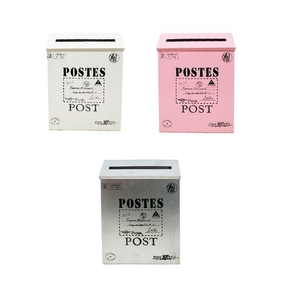 Drop Box Wall Mounted Mailbox Decorative Metal Postbox,Newspaper Holder Box Wall