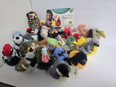 Audubon Plush Birds Lot Realistic Animals Set Chirping Sounds VTG 22 Different!