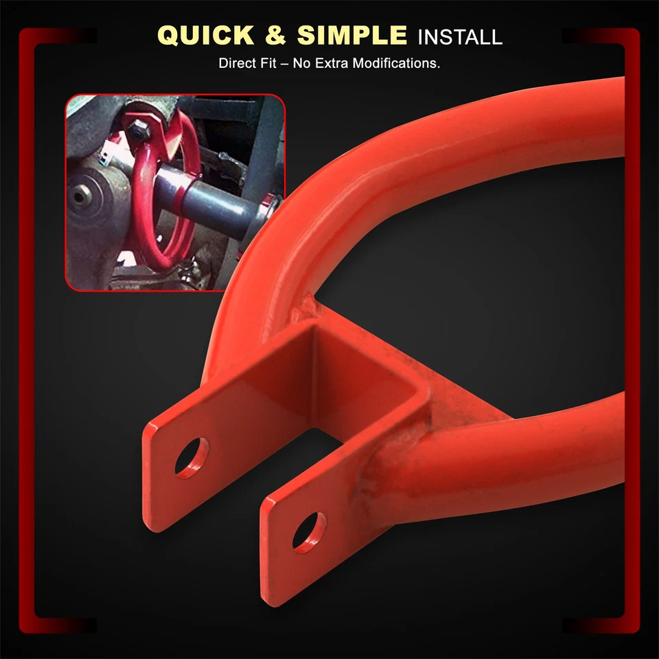 Kit de braço de cambagem ajustável suspensão traseira vermelho para 1990-1996 300ZX Z32 S13 240SX - Imagem 4 de 4