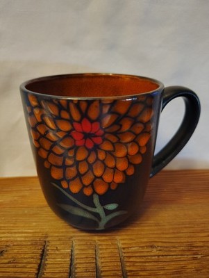 Orange Gibson Home Gardenia Cafe Collection Mug - Stonewear - 16 oz.