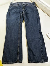 Old Navy Jeans Mens Size 38x32 Blue Relaxed Straight Rigid Denim Pants Stained