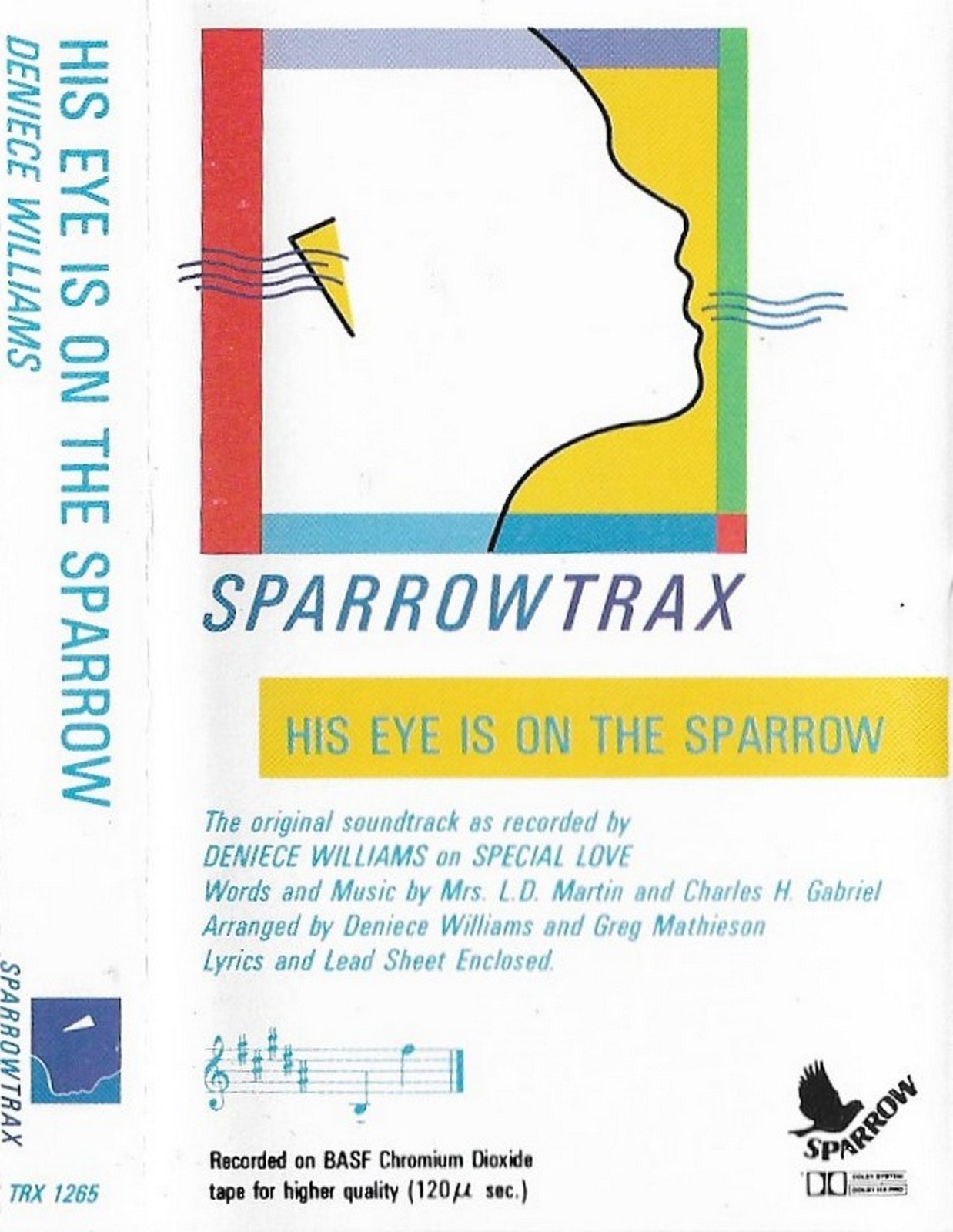 Deniece Williams His Eye Is On The Sparrow cassette single Electronic Pop