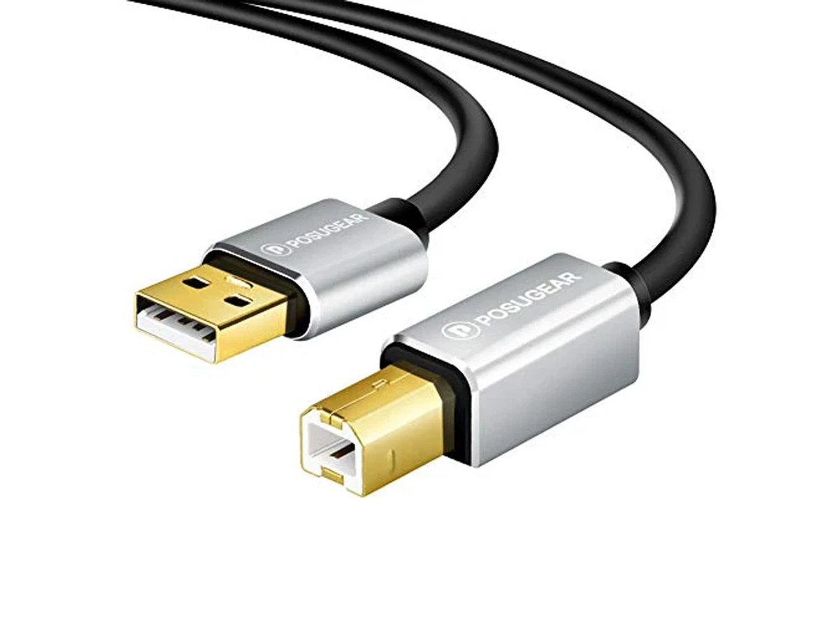 CSL - Cavo USB B - 5m Metri – Bianco Grigio - Cavo USB B Per Stampante - Foto 4