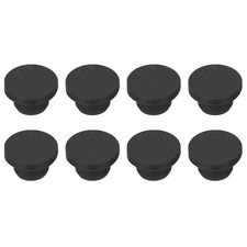 8pcs T-Shaped Silicone Plugs 16mm 5/8" Dia Snap in Plug Seal Round Black