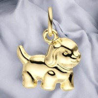 AnhäNger Hund 333 Gold Gelbgold GoldanhäNger HundeanhäNger