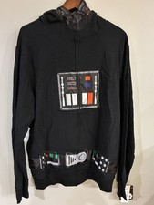 Star Wars Hoodie Mens L Large Black Darth Vader Full Zip Costume Cosplay Graphic