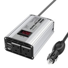 300W Power Inverter DC 12V to 110V AC Car Inverter with 4.8A Dual USB Car Ada...