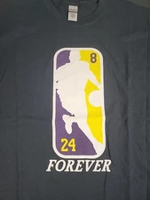 Kobe Bryant Lakers Basketball T Shirt Legend Forever 8 24 Mens 2XL Black Mamba 
