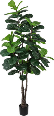 6Ft Fiddle Leaf Fig Tree - Realistic Artificial Plant for Home & Office Decor