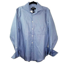 Mens Pronto Uomo Non Iron Modern Fit Button Down Dress Shirt 15 1/2